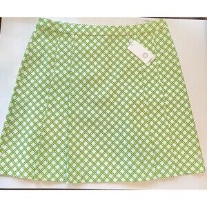 Tory Burch Sport Printed Tech Twill Pleated Golf Skirt Size Large New with Tags